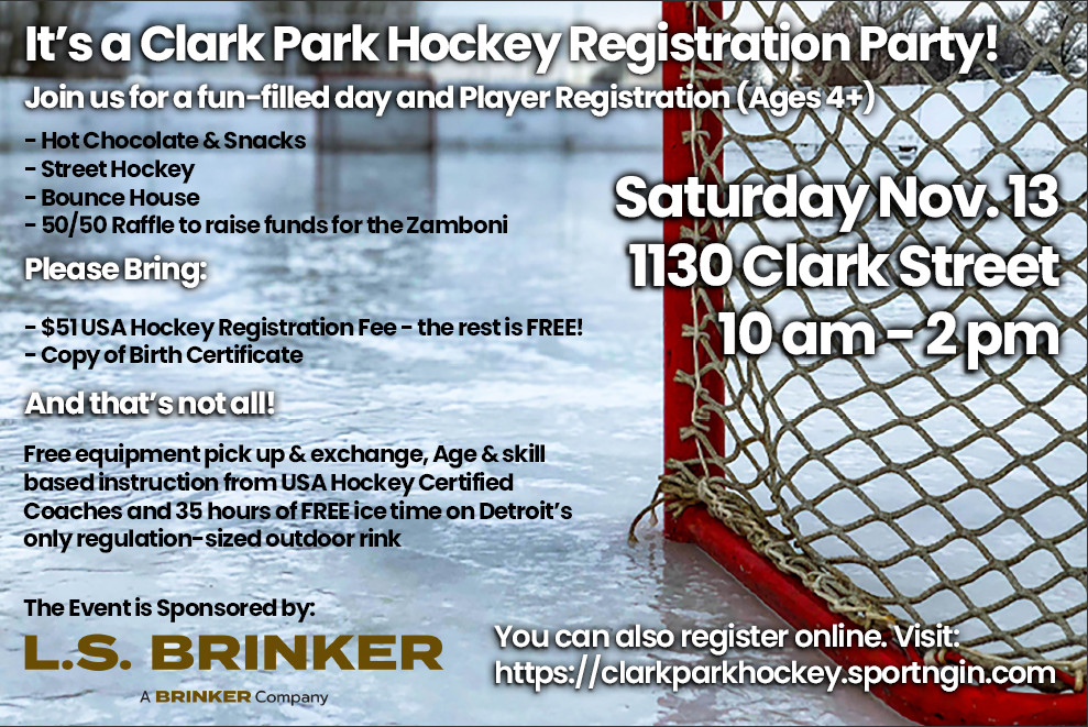 Clark Park Hockey Registration - November 13, 2021